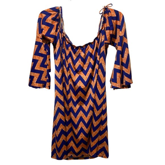 Joyce Gator orange blue UF dress sz L - Picture 3 of 9